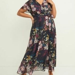 Lane Bryant floral long dress size 14
